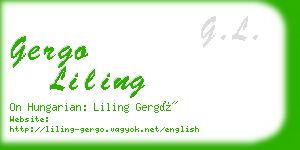 gergo liling business card